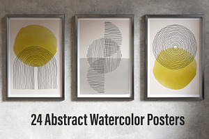 24 Organic Shape Printable Posters