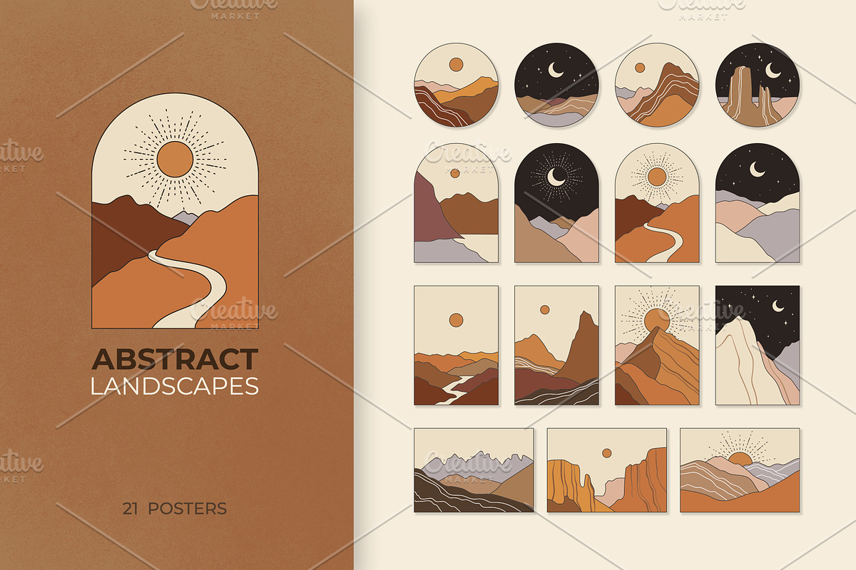 Collection of abstract landscapes, a Decorative Illustration by Nastasi (Photo 1 of 5)