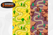 Game Level Map with 5 Worlds, an Illustration by wowu (Thumbnail 3 of 7)
