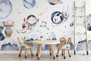 Watercolor space explorers. Kids set, an Animal Illustration by Peace ART (Thumbnail 18 of 19)