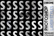 Silver Chrome Photoshop Layer Styles, a Layer Style Add-On by Posh Papers & Patterns (Thumbnail 1 of 10)