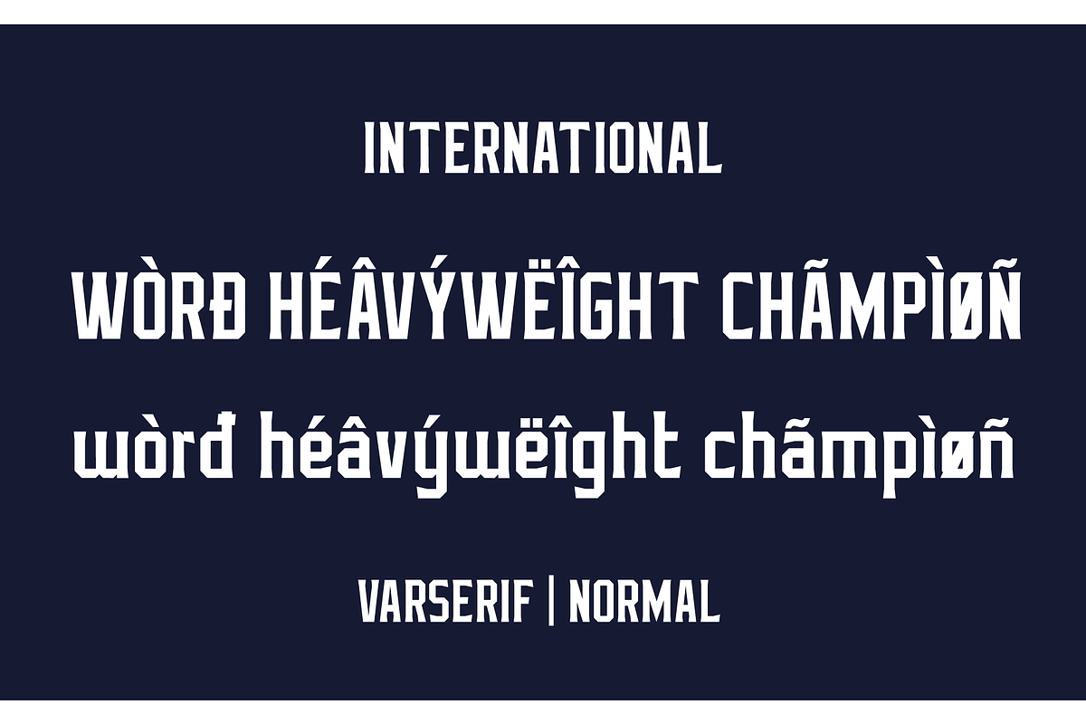 Varserif Font Family preview 5