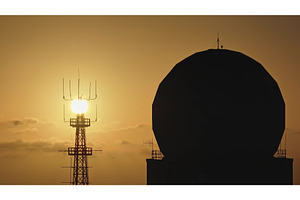 Radio towers and radar antenna, a Technology Photo by Goinyk