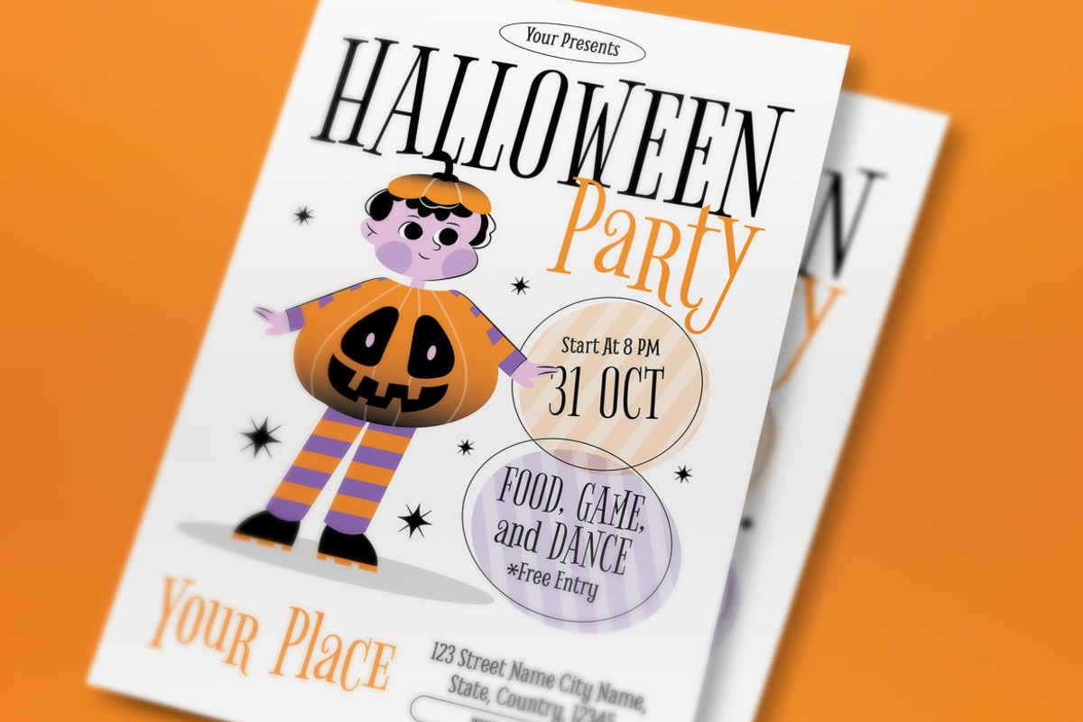 Halloween Party Flyer, a Flyer Template by graphicook (Photo 2 of 3)
