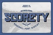 Scorety - Baseball Sport Font, a Sans Serif Font by Pandeka Studio (Thumbnail 1 of 11)