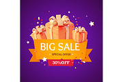 3d Big Sale Poster Banner Card, an Object Graphic by Vector and Templates (Thumbnail 2 of 2)