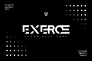 Exeroe Font | Futuristic Bold Font, a Sans Serif Font by WhymoreArt (Thumbnail 1 of 10)