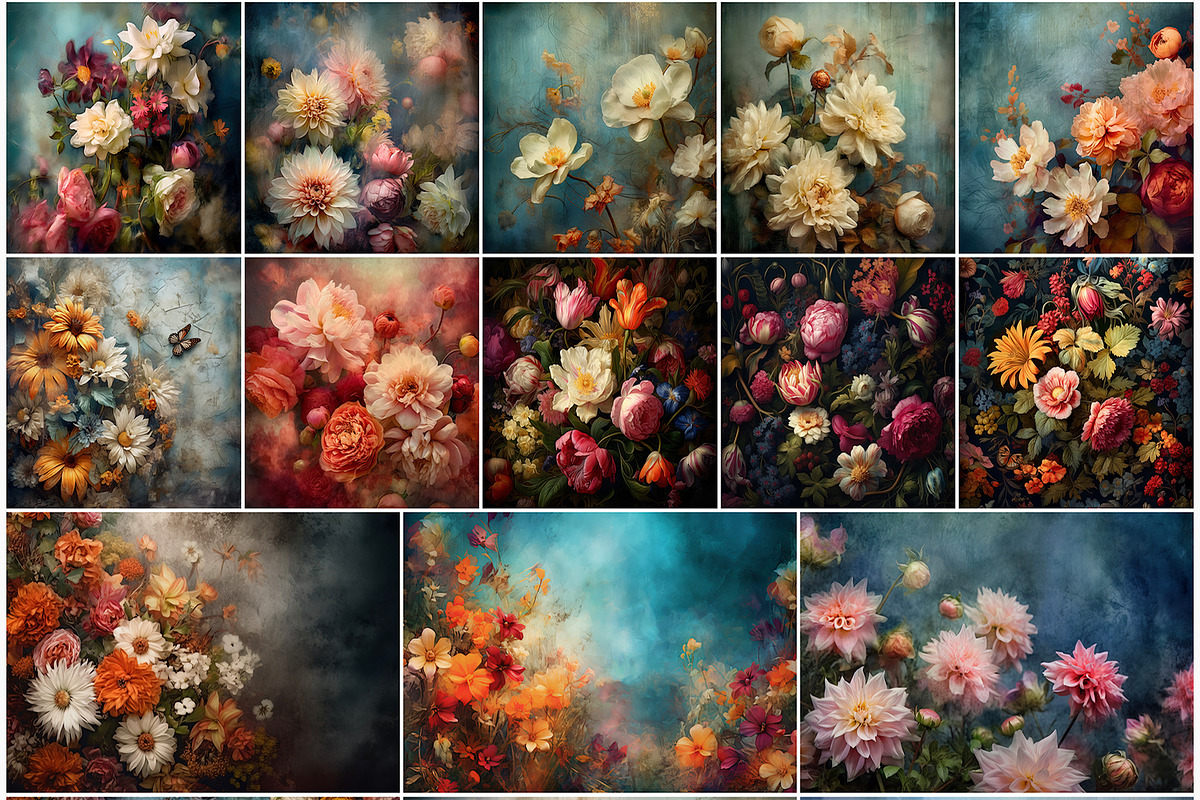 85 Fine Art Vintage Floral Design, a Texture Illustration by Bilgep_design (Photo 7 of 19)