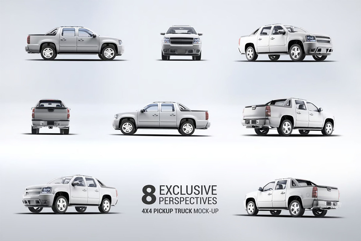 4X4 Pickup Truck Mock-Up, a Product Mockup by Hubzway (Photo 1 of 8)