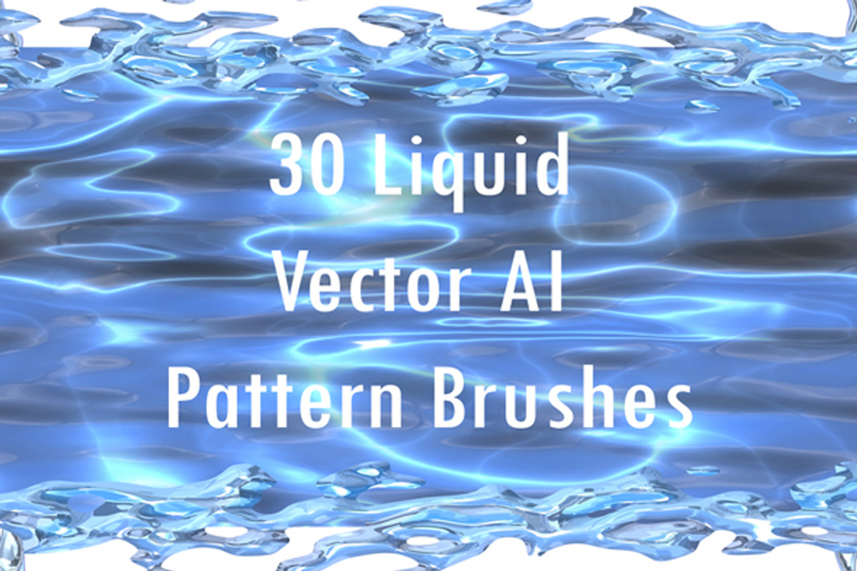 30 Liquid Splash Illustrator  Brushe, a Brush Add-On by Kseniya-Omega (Photo 1 of 8)