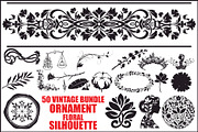 Floral Ornament Silhouette Bundle, an Illustration by BIPLOB EXPERT (Thumbnail 1 of 51)
