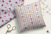 Florals & Stripes Vintage Patterns, a Pattern Graphic by Cozy pattern shop (Thumbnail 5 of 11)