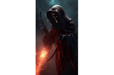 A person in a hooded robe holding a, an Abstract Photo by tilialucida