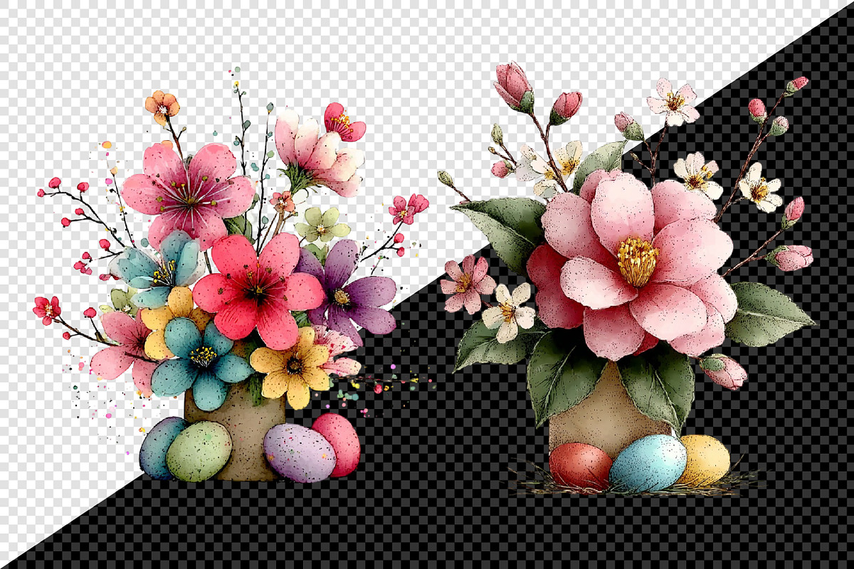 Whimsical Easter Flowers Png Clipart, an Illustration by Creative Art (Photo 6 of 8)