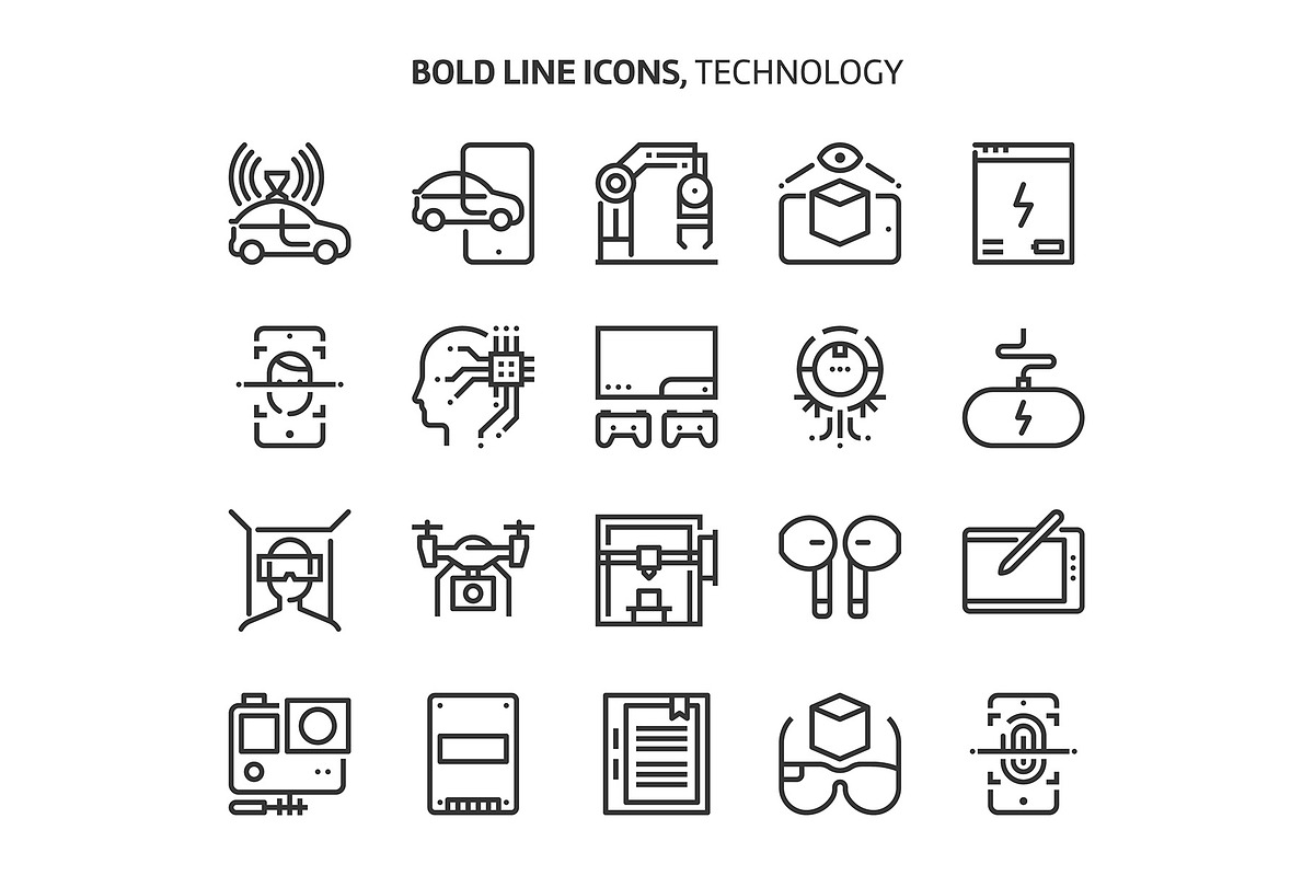 Bold Line Icons, an Outline Icon by Howcolour (Photo 56 of 151)