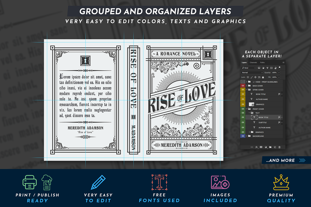 Book Cover Template 47, a Templates & Theme by Digital Goods (Photo 3 of 11)