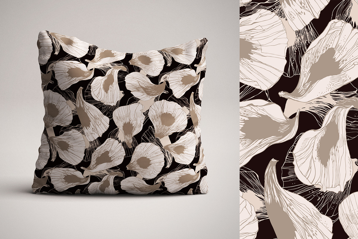 Flower wind. Set of floral patterns, a Pattern Graphic by julianaapina (Photo 6 of 11)