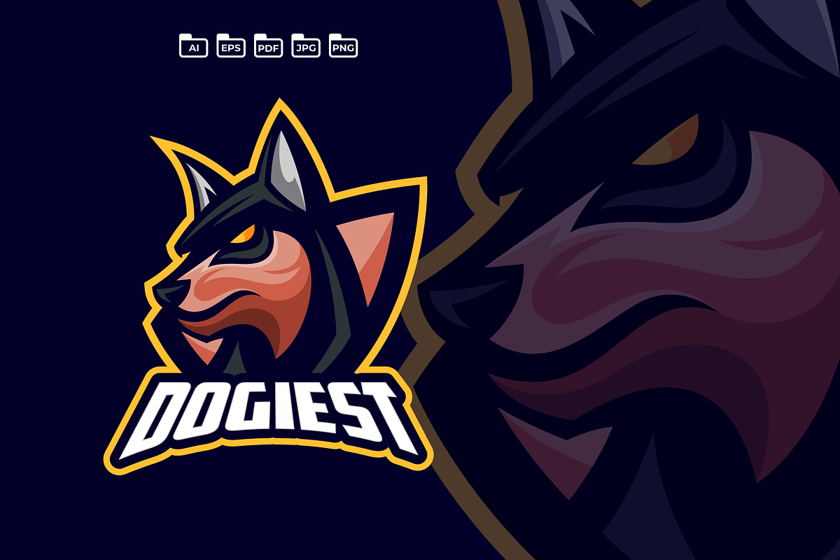 DOG logo Template, a Branding & Logo Template by EndR_ID