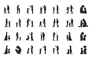 Mother and Child SVG Silhouette Set, a Person Illustration by Gfx Expert Team (Thumbnail 3 of 3)