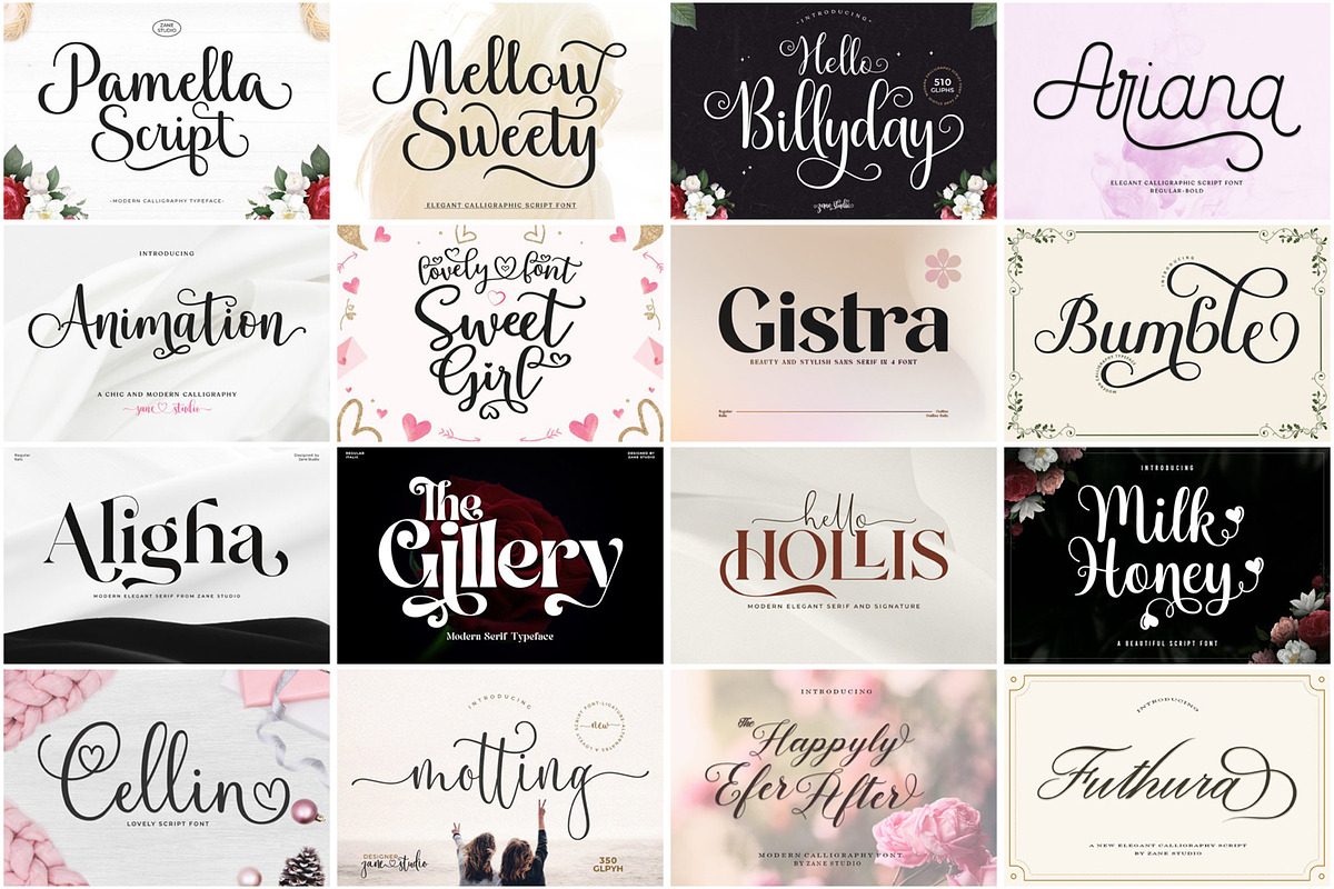 Ultimate Font Collection Bundle, a Script Font by JustArtDigital (Photo 4 of 5)