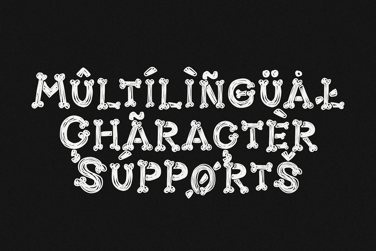 SKETCHLETON – Hand Drawn Bone Font, a Font by TypeTasty Font (Photo 5 of 9)