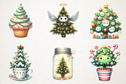 Cute Doodle Christmas Tree Clipart, an Illustration by RobertsArt (Thumbnail 7 of 7)