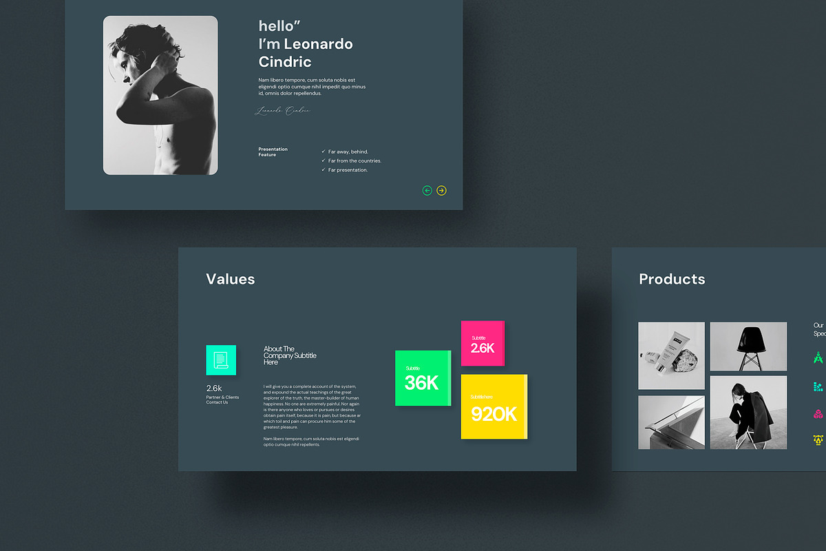 Light & Dark  Business Plan Template, a Presentation Template by evgenystudio (Photo 6 of 11)