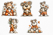 Whimsical Easter Bear Clipart, an Illustration by Craft Nest (Thumbnail 9 of 9)