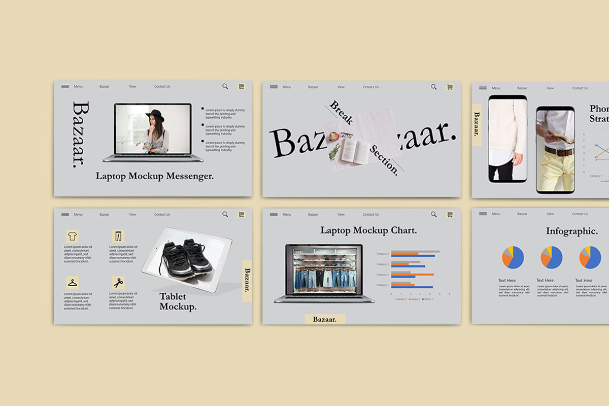 BAZAAR - Powerpoint Template, a Presentation Template by TypeMakers