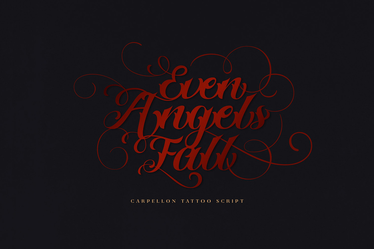 Carpellon - Tattoo Script + Ornament preview 2