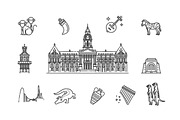 Africa jungle ethnic travel icons, an Outline Icon by Tettygreen (Thumbnail 2 of 2)
