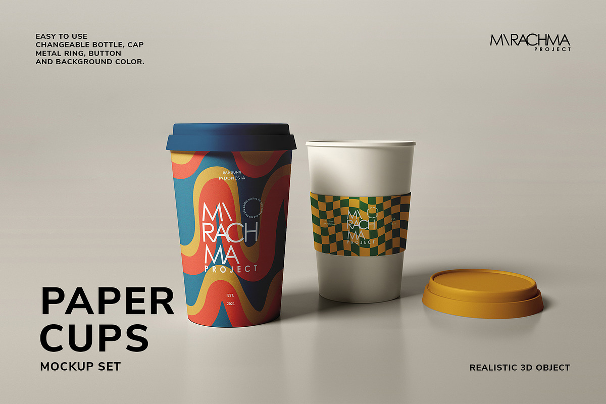 Takeaway Paper Cup Mockup, a Cups & Container Mockup by Mirachma Project (Photo 1 of 8)