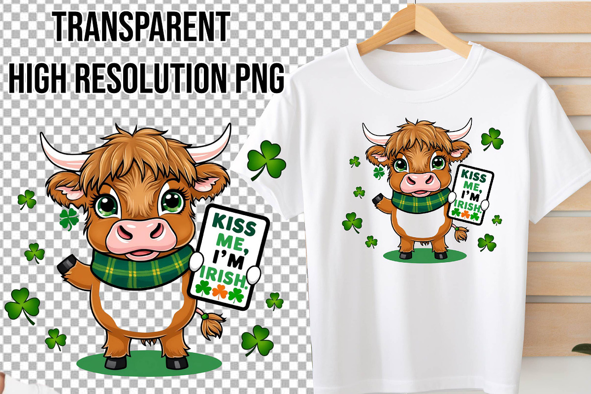 St. patrick's day Cow Sublimation, an Illustration by Wow Magic (Photo 4 of 4)