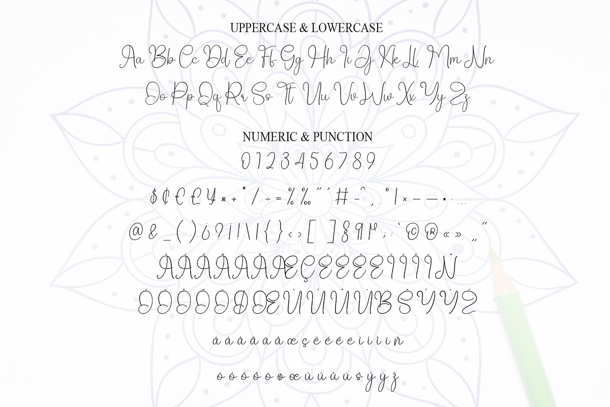 Mandala Handmade | Script Font, a Handwritten Font by Scratchones (Photo 7 of 9)