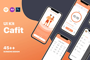 Cafit - Fitness & Workout App Design, an App Template by Capi Product (Thumbnail 1 of 4)