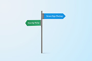 Street Direction Sign Mockup Set, a Product Mockup by Deeplab (Thumbnail 6 of 10)