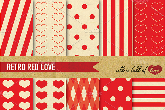 Red Vintage Background Paper preview 2