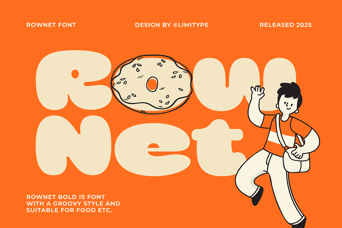 Rownet - Rounded Bold Font, a Sans Serif Font by limitype (Photo 1 of 16)