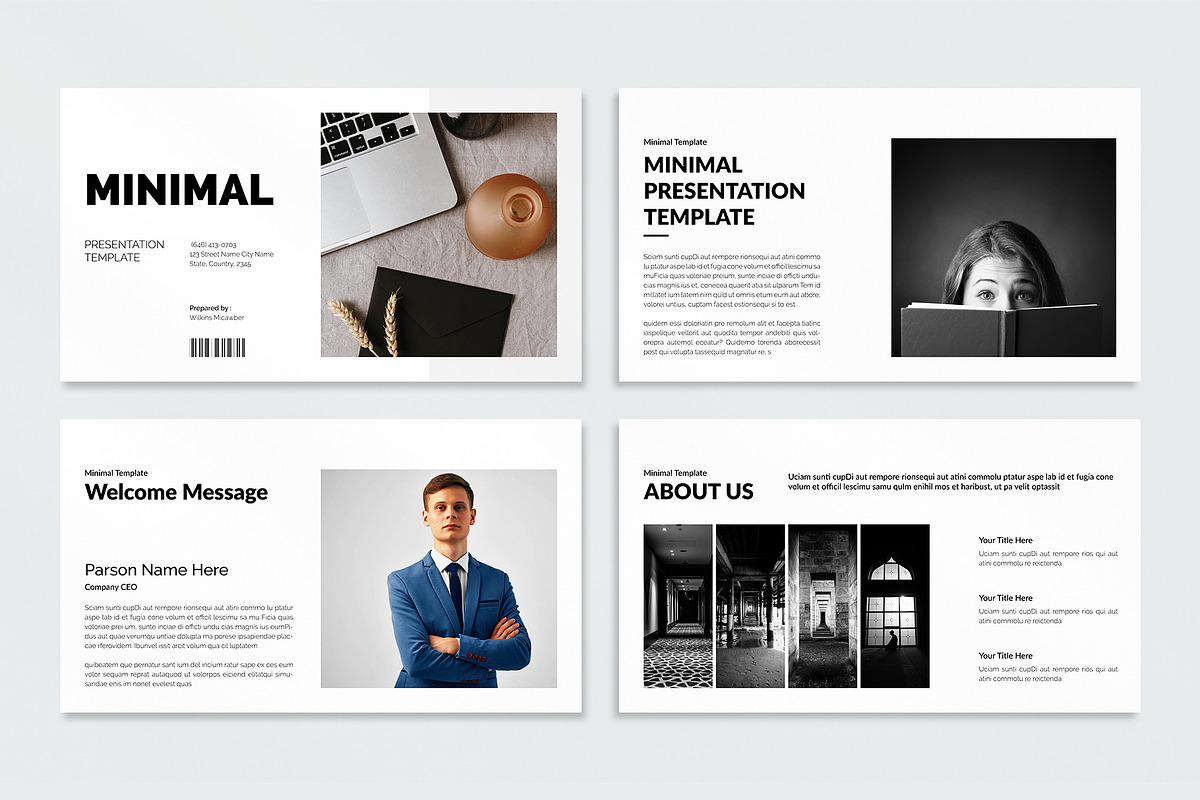 Minimal PowerPoint Template, a Presentation Template by Blackcloud_Creations (Photo 6 of 6)
