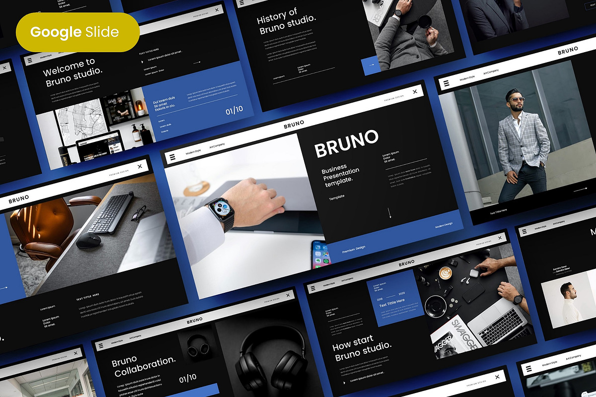 Bruno - Business Google Slide Templa, a Presentation Template by Dens Creative Studio (Photo 1 of 5)