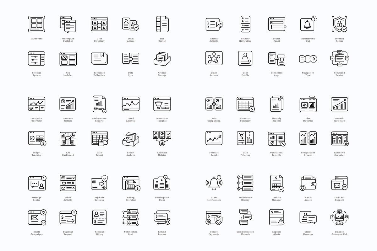 Financial Operations Icons, an Outline Icon by vexper (Photo 10 of 10)