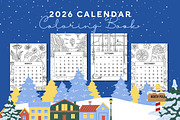 2026 CALENDAR | COLORING BOOK, a Seasonal Illustration by ChristinaDesigns (Thumbnail 1 of 5)