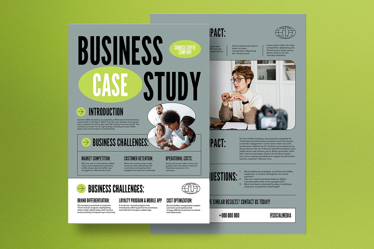 Gray Utilitarian Business Case Study, a Flyer Template by graphicook (Photo 1 of 2)