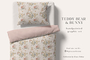 Teddy Bear & Bunny Watercolor spring, a Decorative Illustration by Grace Noboa Illustrations (Thumbnail 14 of 14)