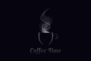 Coffee Dark Logo. Cup Of Coffee.