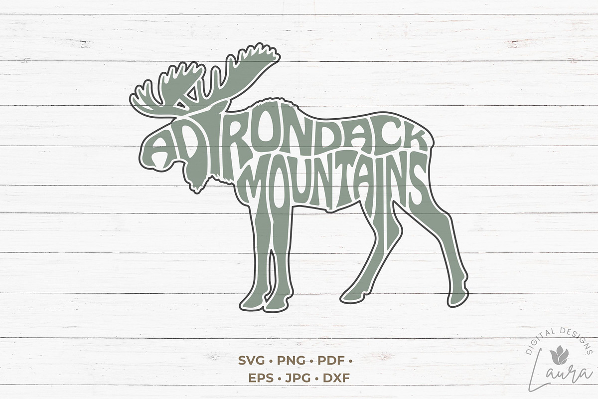 Adirondack Mountains in a moose, an Object Graphic by DigitalDesignsLaura (Photo 3 of 3)