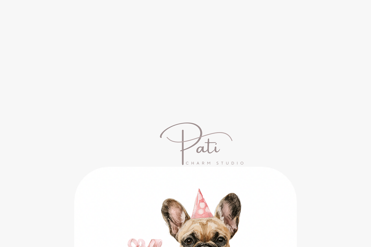 40 Birthday Dog Clipart PNGs, an Animal Illustration by Pati Charm Studio (Photo 7 of 9)