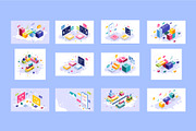 isometric business vector bundle, an Object Illustration by foxndeer (Thumbnail 3 of 4)