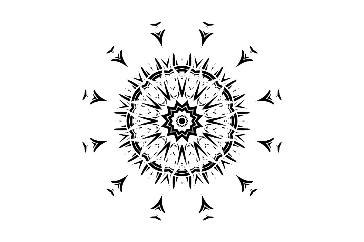Ornamental Black White Mandala Pack, a Decorative Illustration by NJ Himel (Photo 82 of 103)