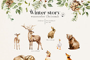 Winter story-watercolor Christmas, a Seasonal Illustration by Pamyatka Shop (Thumbnail 22 of 27)